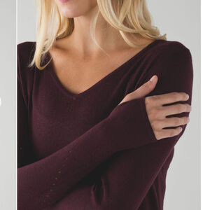 Lululemon Yin Time Long Sleeve in Burgundy